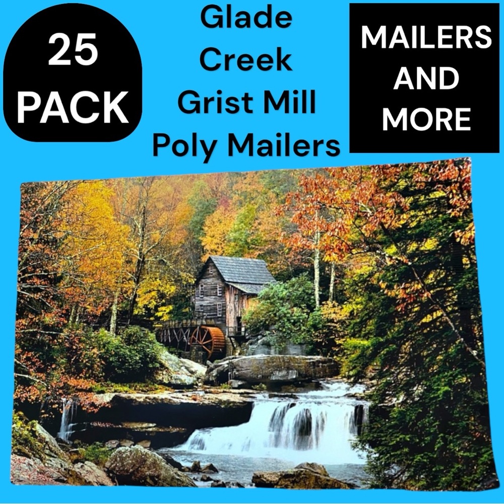 25 10X13 Poly Mailers Glade Creek Grist Mill Autumn, Shipping PRICE IS FIRM Fall - Picture 3 of 10